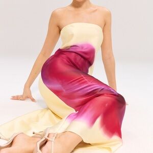 Abercrombie & Fitch Cream Satin Skirt